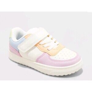 Cat & Jack Toddler Jaid Solid Court Sneakers Faux Leather Color Block Size 9